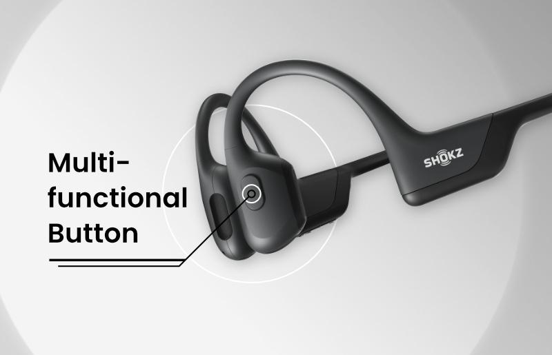 Phát nhạc tiện lợi với nút đa chức năng trên tai nghe Shokz